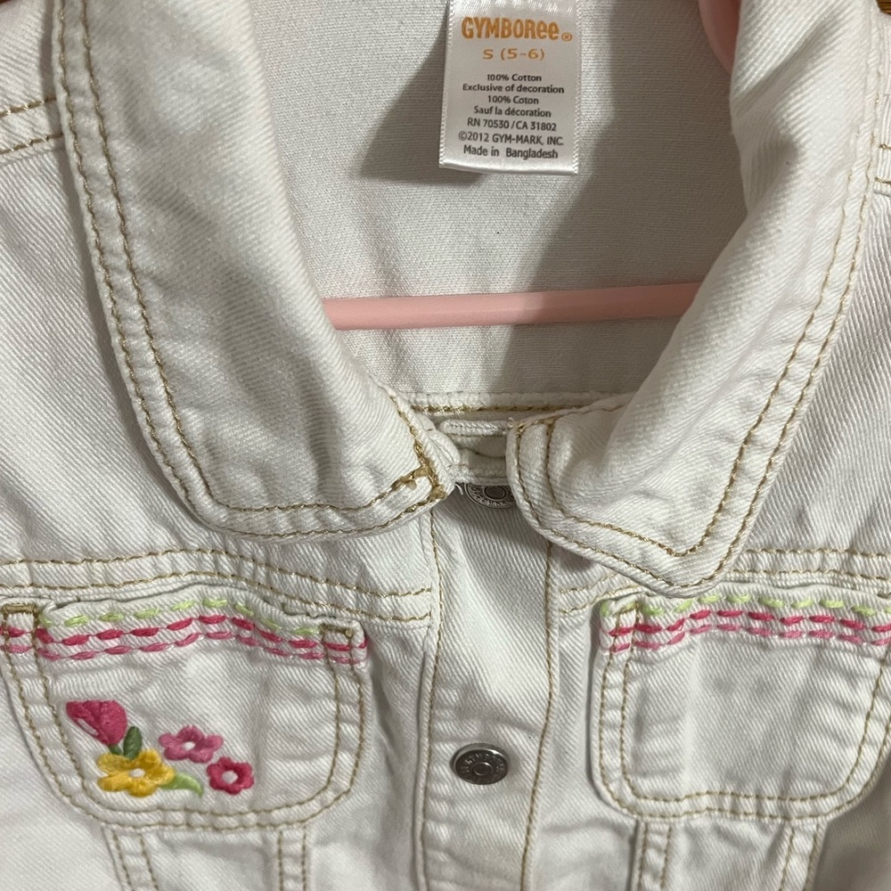 Gymboree Girls Embroidered Jeans Jacket